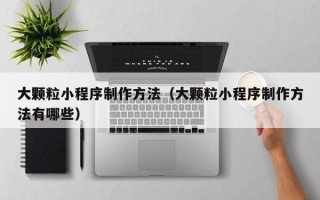 渑池大颗粒小程序制作方法（大颗粒小程序制作方法有哪些）